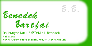 benedek bartfai business card